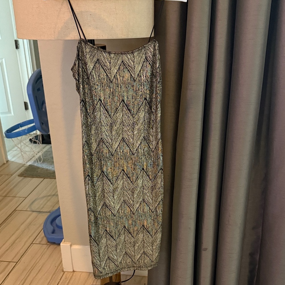 Mind Code Multicolor Chevron Dress